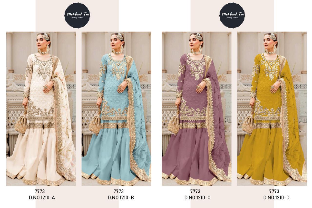 1210 Mehbbob tex Heavy Georgette Pakistani Suits Catalog
